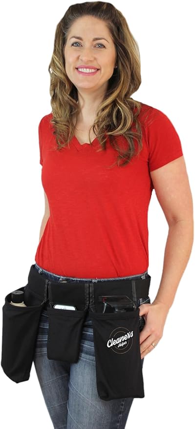 Cleaner's Helper PROFESSIONAL Tool Belt for Janitorial, Custodial, Maid, Housekeeping, Carpet Cleaning, & Cleaning