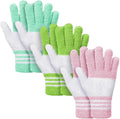 Patelai 3 Pairs Microfiber Plant Dusting Gloves Leaf Cleaning Gloves for Indoor Plants, Blinds, Furniture, House (Reddish Violet,Blue,Purple,Small)