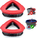 Scrub Brush Mop Head Replacement for O Cedar RinseClean 2 Tank System Spin Mop Head Base,Scrubber Mop Brush Head for Ocedar Mop Scrub Brush Head Hard Bristle Scrub Brush Floor Cleaning, Not for 1 Tank
