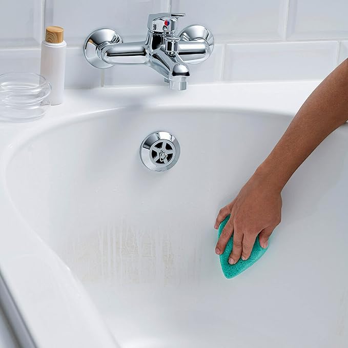 Scotch-Brite Swift Scrub Bath Cleaner Scrubbers, Soap Scum Remover for Cleaning Bathroom, Bathroom Scrubber Pads Safe for Tile, 6 Bathroom Cleaner Scrubbers