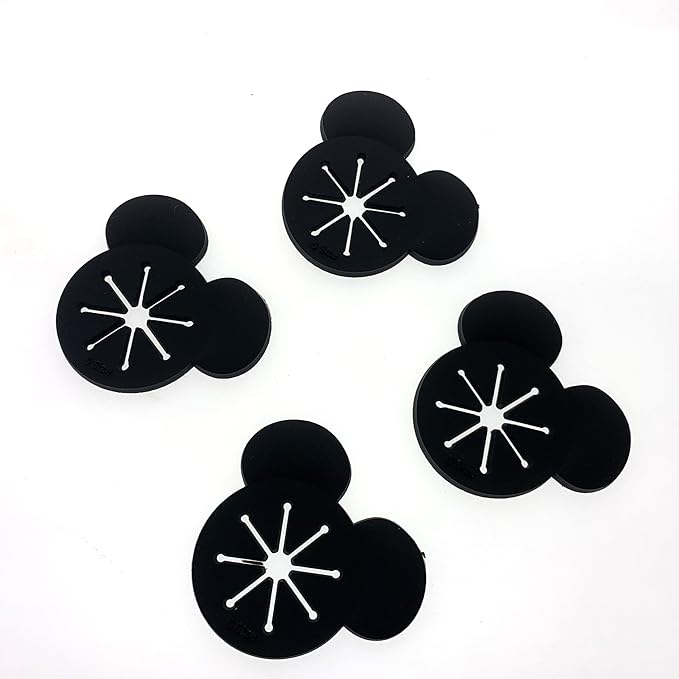 40PCS Sock Rings, Sock Clips, Sock Holders Locks Washing Sorters Laundry Storage Organization for Washing and Dryer Machine, Soft Rubber Sock Keepers, Black Mouse/Bear and White Cat Pattern