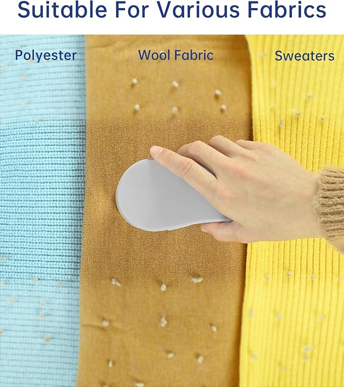 Rechargeable Fabric Shaver, Lint Remover, Electric Lint Shaver for Furniture & Clothes, Sweater Shaver & Pill Remover - Effivent, Effortlessly Remove Pilling, Lint, Fuzz from Woolen Coat, Gray