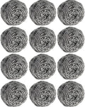 12Pcs Steel Wool Scrubber Pads for Cleaning Dishes, Pans, Pots, Ovens, Grills, Sinks - Stainless Steel Scrubbers for Kitchen, 12 Pack
