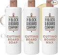 The Block & Board Company Specialist Chopping Board Complete Kit Food Grade Soap, Wax & Oil | Cleans, Nourishes, Seals & Protects Wood, Butcher Blocks, Countertops & Utensils | 3 Piece Set