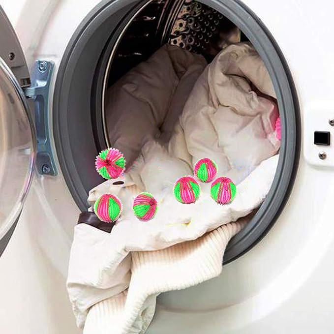 Pet Hair Remover for Laundry - Non-Toxic Reusable Dryer Balls Washer and Dryer Ball Remove Long Hair from Dogs and Cats on Clothes in The Washing Machine 12 Packs