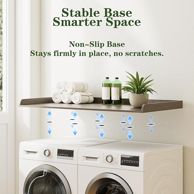 Washer Dryer Countertop, Laundry Room Organization and Storage, 27.6" x 54" Wood Laundry Countertop for Washer and Dryer, Gray