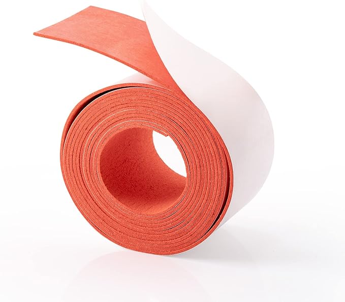 FOSHIO Micro Fiber Felt for Squeegee Edge Wrapping 2 Meters Length - Orange Suede Felt to Cover The Edges of Hard Card Squeegees