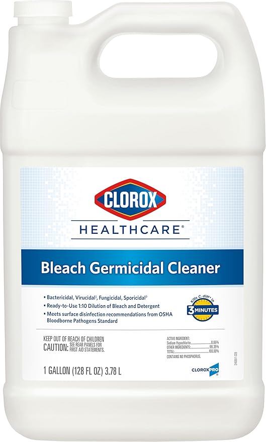 Clorox Healthcare Bleach Germicidal Cleaner Refill, 128 Fluid Ounces (Package May Vary)