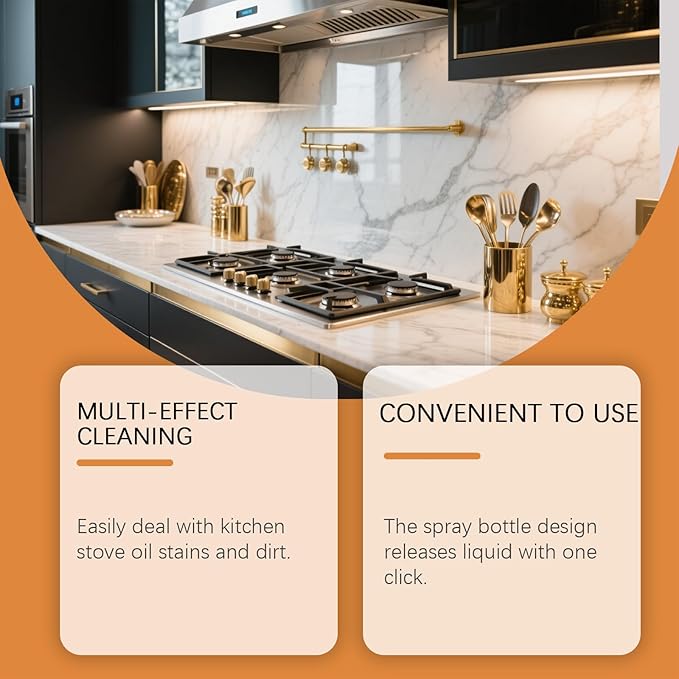 FIELL Heavy-Duty Kitchen Degreaser Foam Cleaner,Clean Kitchens Up Kitchen Oil Stains spray,Heavy Oil Stain Cleaner Kitchens,Multi Functiona Foam Cleaners Spray (1PC)