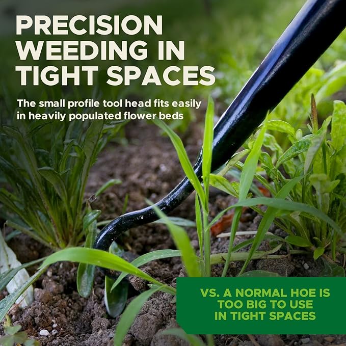 Weeder & Lawn Edger for Landscaping - Manual Edgers, Edging Shovel for Precise Clean Borders, Garden Cultivator Long Handle for Tight Spaces, Long Handle Garden Tools Landscaping - KWIK EDGE Duo