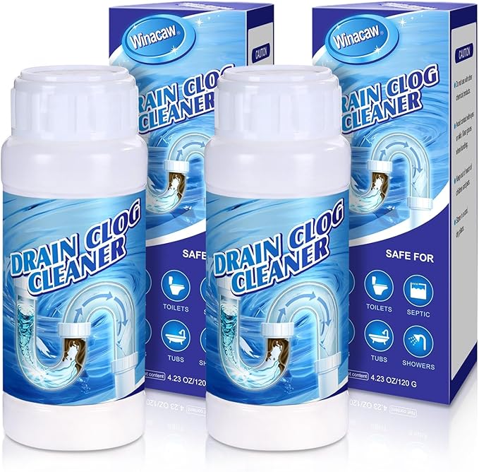 2Pack Sink Drain Cleaner Tool - Upgraded Powerful Pipe Unclogging Agent for Kitchen, Bathroom & Sewer Cleaning