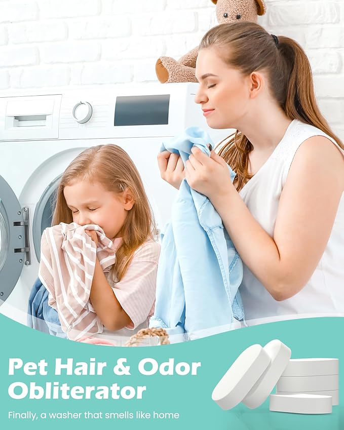 Washing Machine Cleaner Tablets 36 Pack: 18 Month Supply Washer Machine Cleaning Descaler For HE, Front Loader & Top Load Washer, Removes Pet Hair, Odors, Cleans Pipe, Drain & Hose, 8G