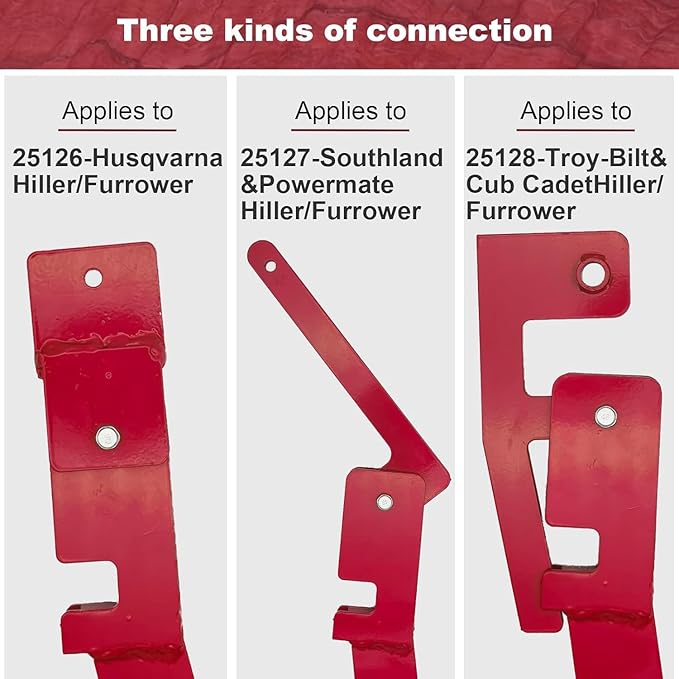 15683 Hiller-Furrower Kit Rear Tine Rototillers for Earthquake, Husqvarna, Southland, Powermate, Troy-Bilt and Cub Cadet Rear Tine Rototillers, Adjustable Wing, Three Kinds of Connection Red