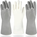 Cleanbear Reusable Dish Washing Rubber Glove Set of 3, Household Cleaning Gloves for Washing