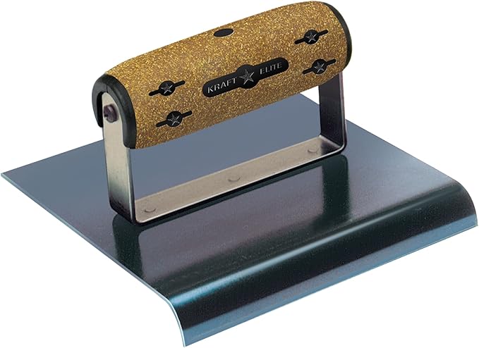 Kraft Tool Kraft CFE595K 9" by 6" 1/4-Radius Elite Series Five Star Blue Steel Hand Edger with Cork Handle (1per Pack)