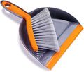 Mini Broom and Dustpan Set - Small Broom and Dustpan Set for Home, Camping Broom, Whisk Brooms Small(Gray Orange)
