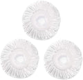 3 Pack Spin Mop Replacement Head for Hurrica, Mopnad, Cassabel and Other 360 Spin Mop Systems, Microfiber Spin Mop Refills (3pc-White)
