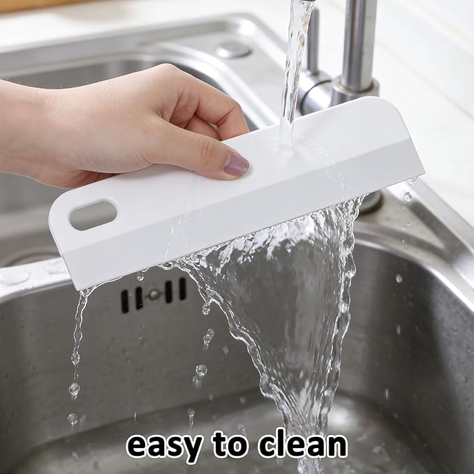 Silicone Mini Sink Squeegee, Small Squeegees for Sink, Multifunctional Kitchen Sinks Squeegee for Glass, Mirror, Kitchen, Car Window Cleaning