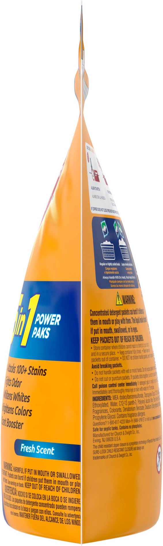 ARM & HAMMER plus OxiClean 5-in-1 Power Paks, 40 Count (Packaging may vary)