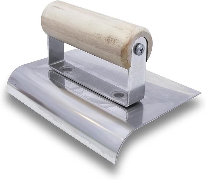 MARSHALLTOWN Qlt Stainless Steel Hand Edgers, Wood Handle Material, 203mm Length, 203mm Width, 3mm Radius, 6mm Lip, Made In The USA, CE526S