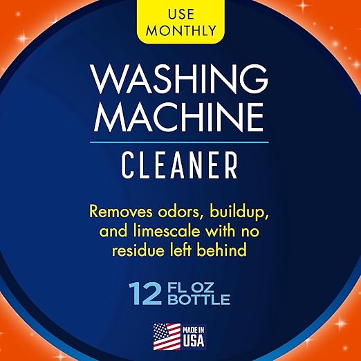 Glisten Washing Machine Cleaner, Helps Remove Odor, Buildup, and Limescale, Fresh Scent, Made in the USA, 12 Ounce Bottle