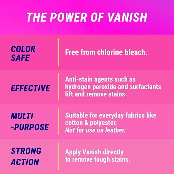 Vanish Pink Liquid Color Bleach Free Stain Remover 925ML