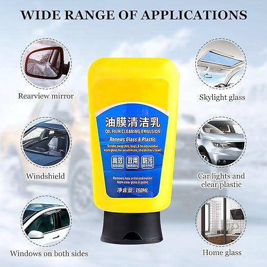 Oil Film Cleaning Emulsion,Oil Film Emulsion Glass Cleaner, Car Glass Oil Film Cleaner, Quick Effect Coating Agen,Glass Oil Film Remover, Auto Glass Oil Film Cleaning Milk
