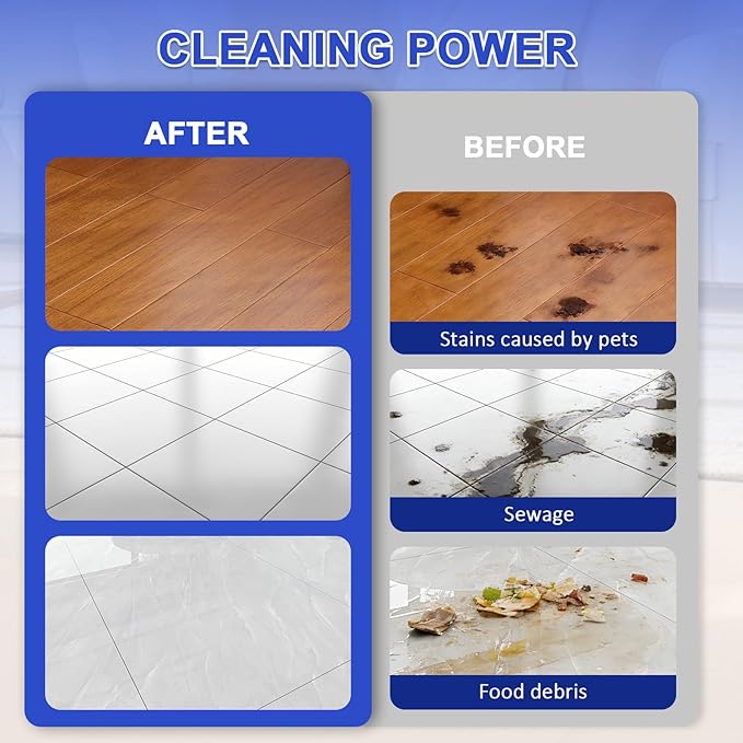 Floor Cleaning Solution Compatible with Dreame Cleaning Solution, Pet-friendly & No Residue, Floor Cleaner for All Robot Vacuum Cleaners and Wireless Wet Dry Vacuum Cleaners (Original, Total 1 L)