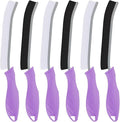 Toilet Brush, 2 Pcs Bathroom Cleaning Brush, Toilet Scrubber, Deep Toilet Bowl Brush with Hanging Hole, Multifunctional Gap Cleaning Brush, Bristles for Kitchen Sinks, Tub,Shower (6, Purple)