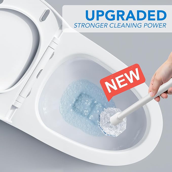 50 Count Toilet Wand Refills for Clorox, Upgrade Scrubbing Fiber Cotton Brush Heads Compatible with Clorox Toilet Wand for Bathroom Efficient Cleaning