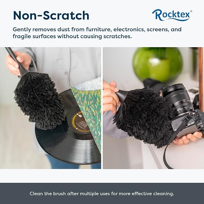 Anti-Static Dusting Brush – Safe for Electronics, Screens, Car Interior & Collectibles – Soft, Non-Scratch, Washable & Reusable
