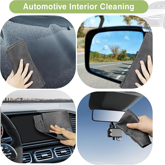 Thickened Magic Cleaning Cloth, Reusable Magic Cleaning Cloths for Glass, Streak Free Microfiber Magic Cleaning Cloth Reusable Rags for Kitchen, Windows, Mirrors, Cars (5)