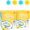 Simple Life Toilet Gel Stamp – Fresh Flower Scent, Anti-Limescale Toilet Cleaner Gel, Deodorizing & Long-Lasting Freshness, 64 Stamps, Blue & Yellow