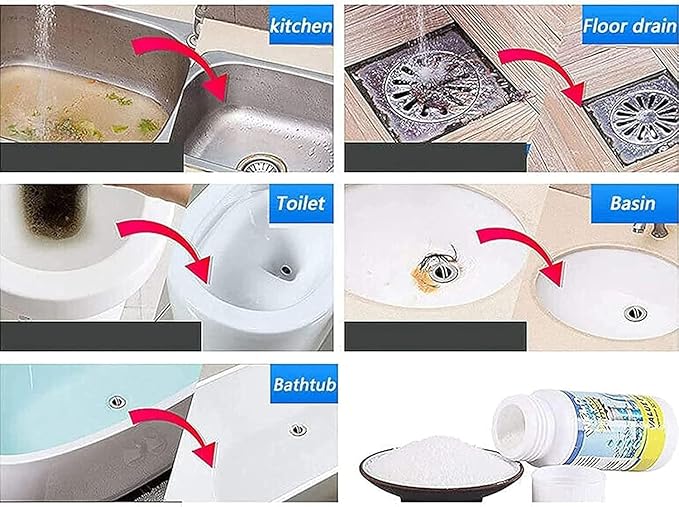 Upgraded Drain Cleaner, Wild Tornado Sink And Drains, Fast Foaming, Multi-functional Pipe Cleaning Tool for Home Kitchen Toilet (4pcs)