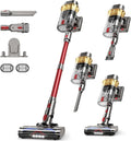 AIPOWAY Vacuum Cleaners for Home, 650W 55KPA Cordless Vacuum Cleaner, 75 Mins 2L Double Dustcup Stick Vacuum Cordless Rechargeable, Anti-Tangle & Wall Mount Charging, for Hard Floors Carpet Pet Hair