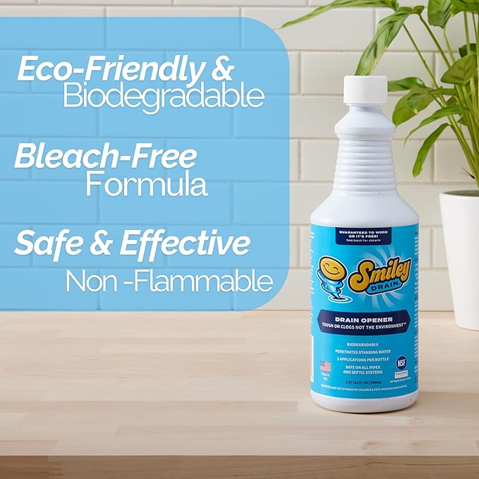 Ultra Concentrated & Super Fast Drain Opener | Safe, Made By Licensed Plumber | Clears Clogs in 10 Minutes | Odorless, Biodegradable, and Eco-Friendly | Prevents Future Clogs