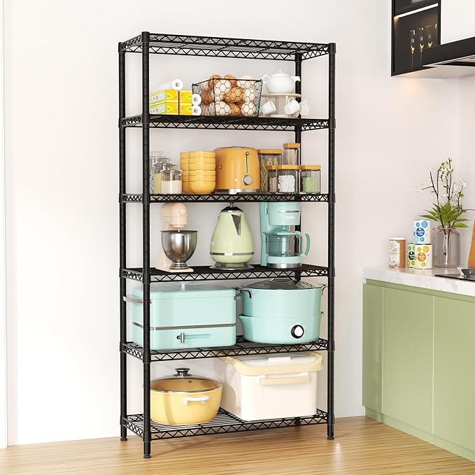SINGAYE Shelf Closet Wire Shelving：Adjustable Metal Unit for Laundry Room Organization Bathroom Kitchen Home Garage Storage Pantry Rack Shelves