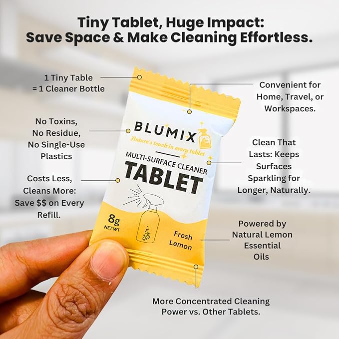 Multi-Surface Cleaner Refill Tablets – 6 Count | Eucalyptus Scent | Eco-Friendly, Biodegradable, Plastic-Free Cleaning Refills for Spray Bottles – All-Purpose Household Use (Eucalyptus)