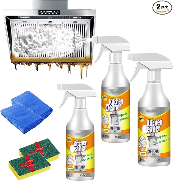 Joe Fish Kitchen Cleaner,Ju Fish Kitchen Cleaner,Multifunctional Powerful Kitchen Foam Cleaner Spray,Kitchen Foam Cleaner (3)