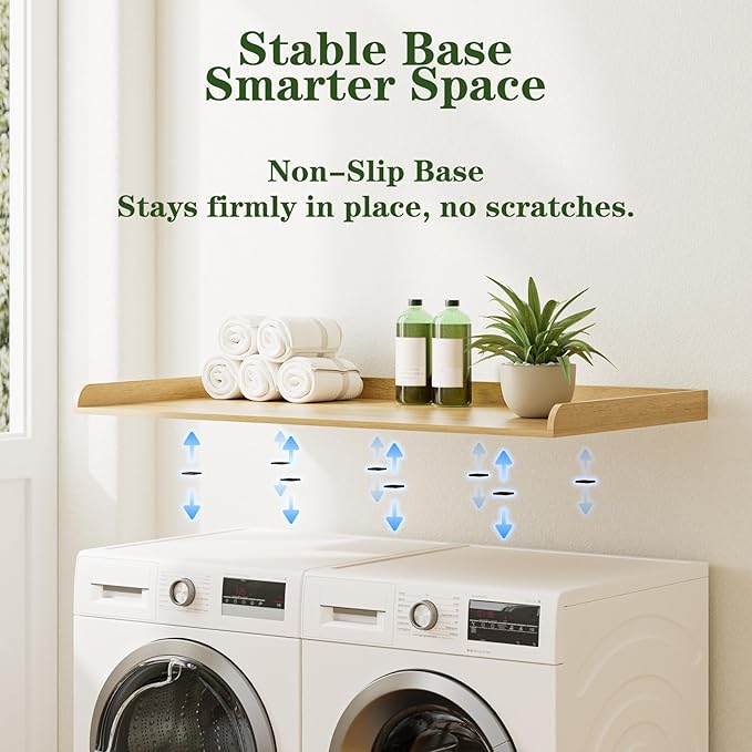 Washer Dryer Countertop, Laundry Room Organization and Storage, 27.6" x 54" Wood Laundry Countertop for Washer and Dryer, Natural