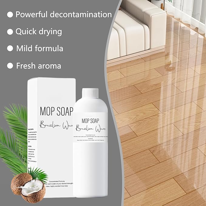 New Brazilian Waves Mop Soap, Mop Soap For Floor Cleaning, Mop Soap Brazilian Wave, Multipurpose Mop Soap For Home Cleaning (120ML)