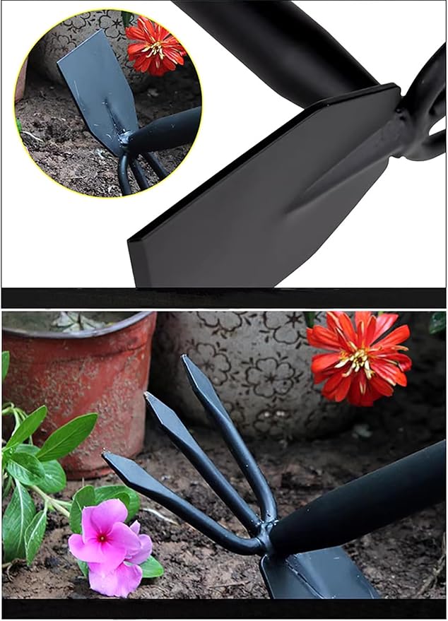 Hoe and Cultivator, Hoe Garden Tool, Hand Hoe Cultivator Garden Tool, Thickened Manganese Steel, Garden Hoe for Weeding, Planting, Loosening Soil, Digging，No Assembly Required