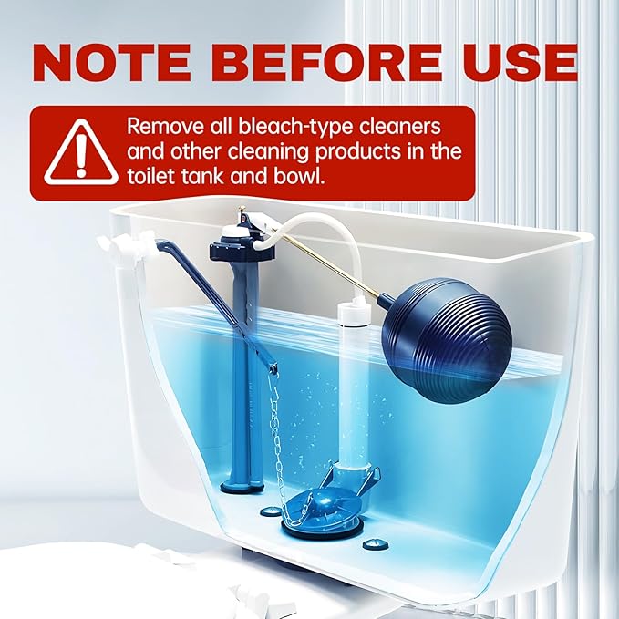 Vacplus Toilet Tank Cleaner - 6 Pack Automatic Descaler Tablets, Powerful Mold & Rust Remover, Long-Lasting Bowl Cleaning Solution