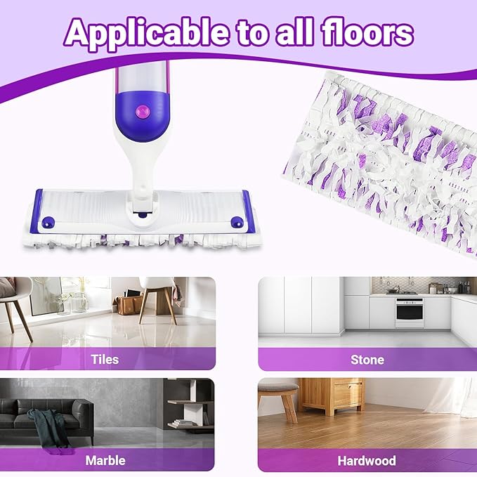 32 Count Disposable Power mop Refills for Swiffer Power Mop Multi-Surface and PowerMop Wood , Unscented Powermop Clean Replacement Mopping Pad
