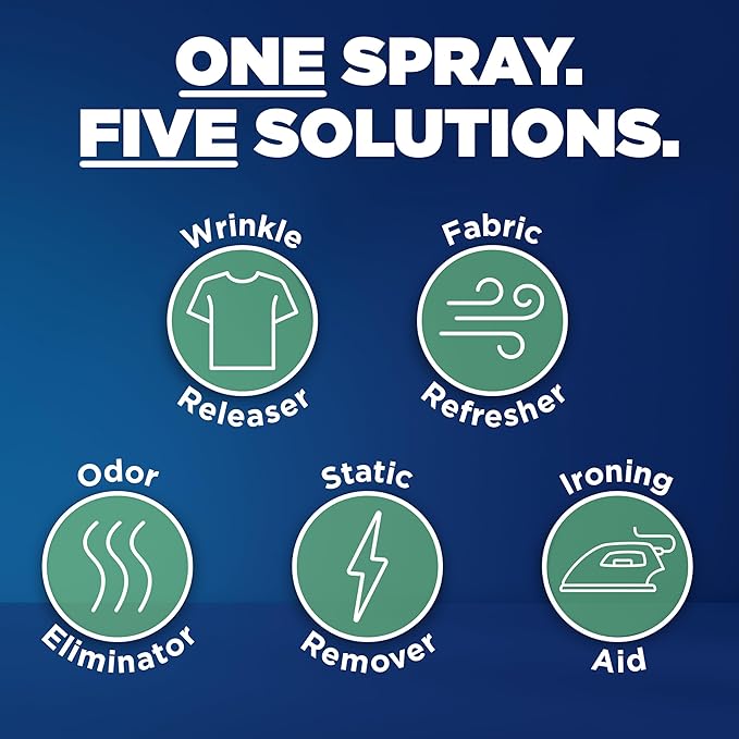 Downy Wrinkle Releaser Spray | All In One Wrinkle Release Spray, Odor Eliminator, Static Remover | Fabric Refresher & Ironing Aid for Clothes | 16.9 Fl Oz (Pack of 2) & 3 FL Oz, Crisp Linen Scent