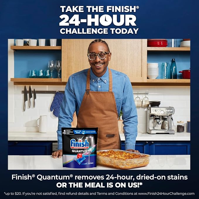 Finish - Quantum - 64ct - Dishwasher Detergent - Powerball - Ultimate Clean & Shine - Dishwashing Tablets - Dish Tabs (Pack of 3)