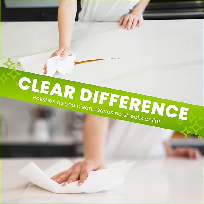 1-Pack Reusable Cleaning Cloth for Streak-Free Windows, Mirrors & All-Purpose Cleaning – Chemical-Free, Absorbent, Non-Abrasive, 16" x 16" White Cleaning Rag, Made in the USA