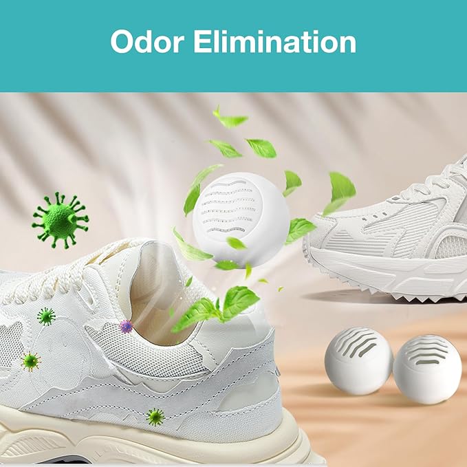 Odor Deodorizer & Insect Repellent Balls, 12-Pack x2, Plant-Based, All-Natural Scent, Bug & Moth Deterrent for Shoes, Gym Bags, Drawers, & Lockers, Freshens and Protects