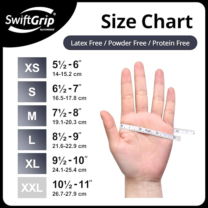 Disposable Nitrile Exam Gloves, Black Nitrile Gloves Disposable Latex Free for Medical, Cooking & Esthetician