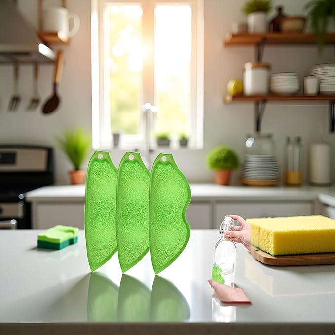 3 Pack Multipurpose Bean Shaped Sponge Set Heat Resistant Bottle and Internal Cleaning Sponges - Reusable entreprises Bottle Cleaning Tools Household Cleaning Sponges